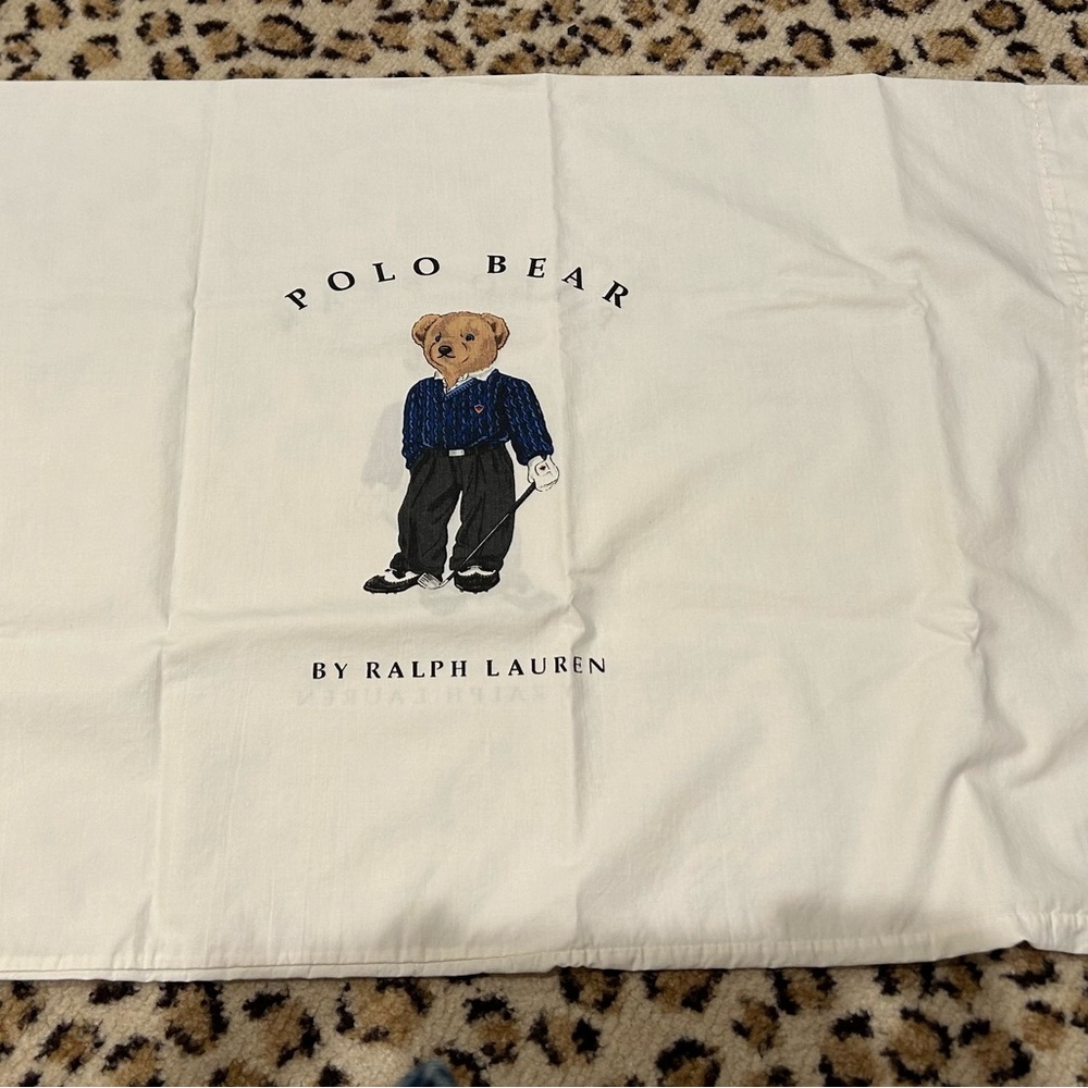 Vintage Polo Bear Standard Pillowcase by Ralph Lauren.